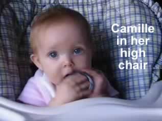 camille in high chair